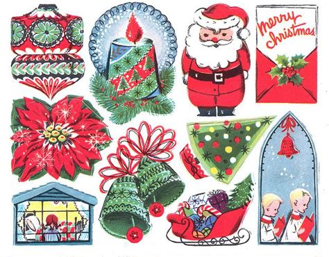 Vintage Christmas Stickers Part A | Vintage christmas, Christmas ...