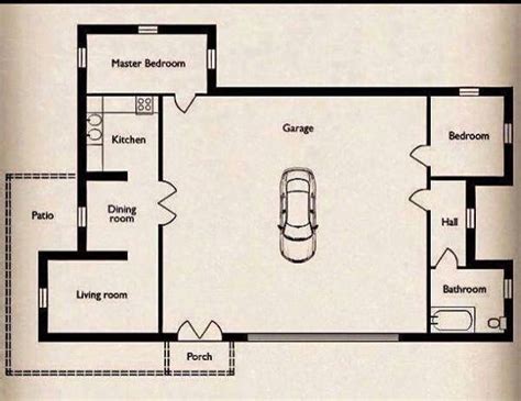 Small Home with a Big Garage (Floor Plan)