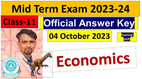 Class 11 Economics Paper Solution 2023 Mid Term Exam 2023 24