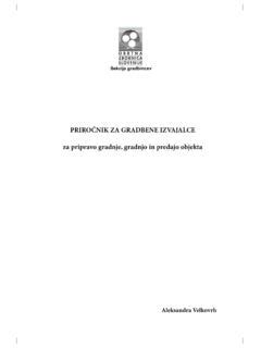 PRIROČNIK ZA GRADBENE IZVAJALCE za pripravo gradnje priro nik za