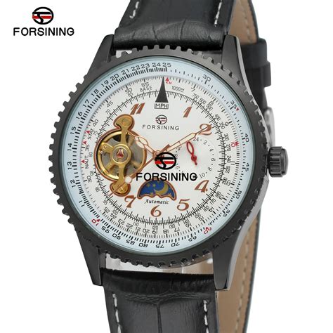 Forsining Top Brand Men Automatic Mechanical Watch Man Leather Strap