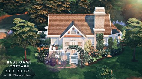 Base Game Cottage Sims Speed Build No Cc Youtube