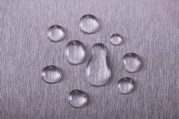 Texture Of Gray Metal With Drops Of Water