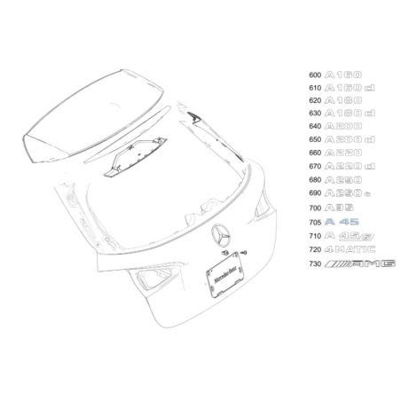 Monogramme De Coffre Mercedes Classe A 177 Commander