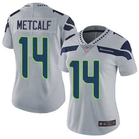 Seahawks D K Metcalf Steel Blue Team Color Women S Stitched