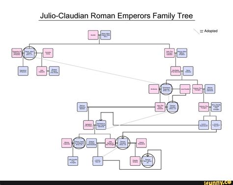 Julio-Claudian Roman Emperors Family Tree Adopted - iFunny