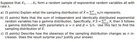 Solved Suppose That X1 Xn Form A Random Sample Of Chegg