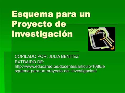 Ppt Esquema Para Un Proyecto De Investigaci N Powerpoint Presentation