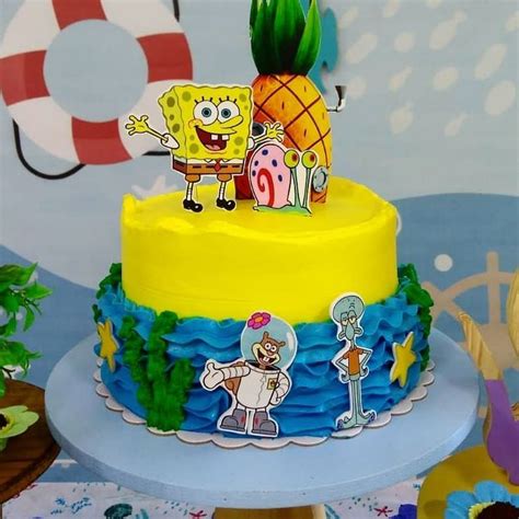 Spongebob Squarepants Cake Toppers Bolo Aniversario Infantil