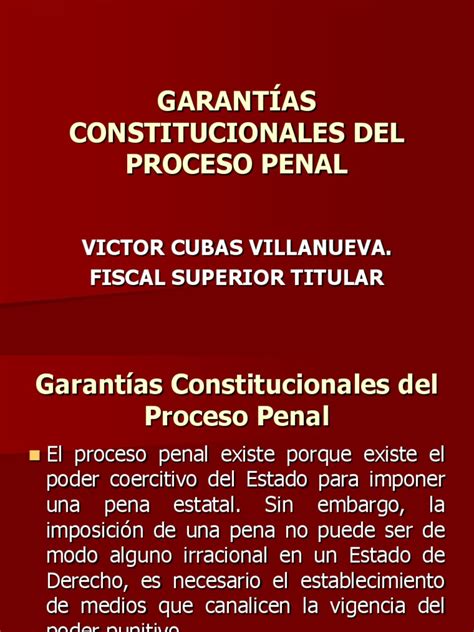 Garantías Constitucionales Del Proceso Penal Pdf Jurisdicción