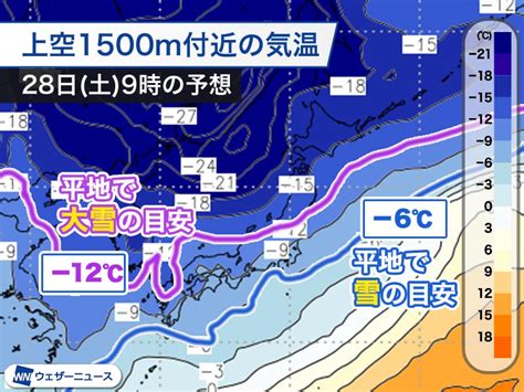 週間天気予報 週末と来週中頃は日本海側で大雪に警戒 真冬の寒さ続く 1月28日土〜2月3日金 ウェザーニュース