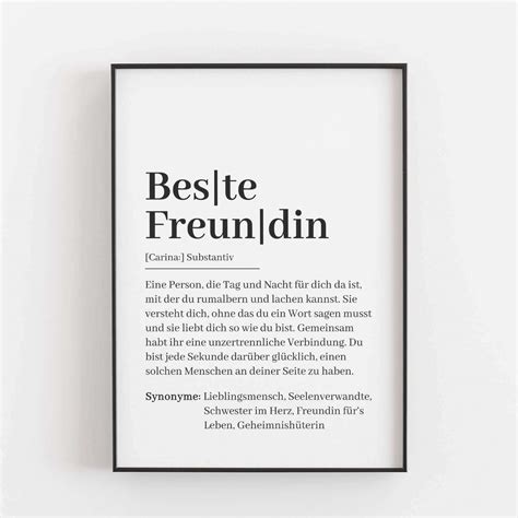 Beste Freundin Definition Poster selbst gestalten mit famprints
