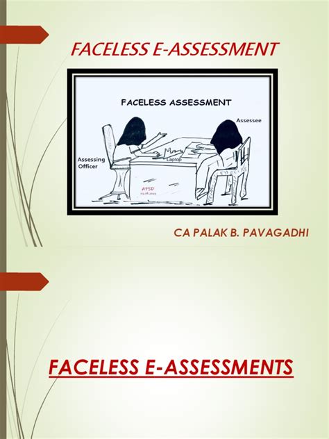 Faceless E Assessment Ca Palak B Pavagadhi Pdf Government Business