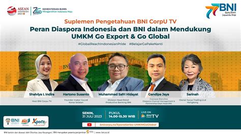 Peran Diaspora Indonesia Dan BNI Dalam Mendukung UMKM Go Export Go