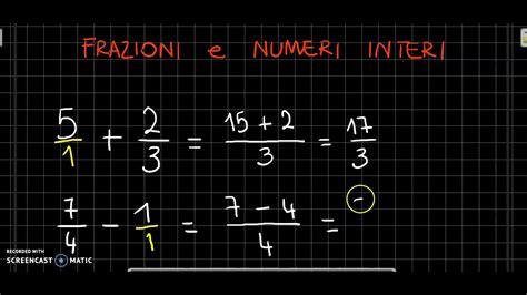 Addizioni E Sottrazioni Tra Frazioni YouTube