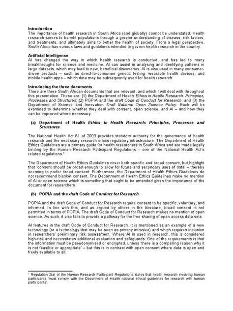 Processes And Structures 2 Popia And The Draft Code Of Conduct For