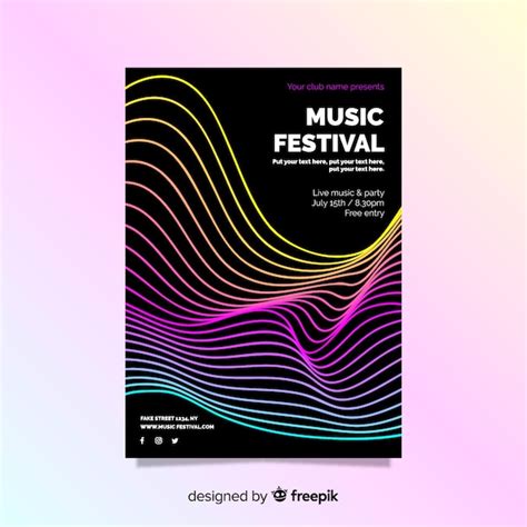 D Pliant Du Festival De Musique Vecteur Gratuite