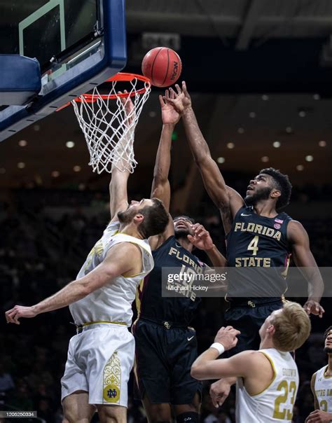 John Mooney Of The Notre Dame Fighting Irish Reaches For The Rebound