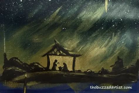 Nativity Scene Acrylic Painting Tutorial