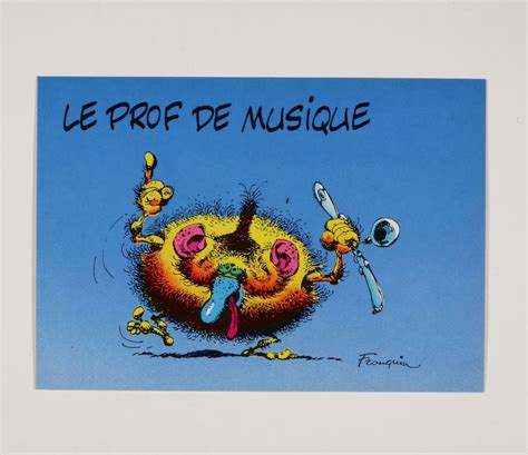 Franquin Carte Postale Au Bahut Le Prof De Musique Akilon