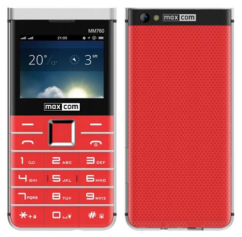 TELEFON MAXCOM MM760 DLA SENIORA DUAL SIM CZERWONY ERLI Pl