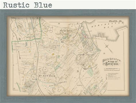 Dorchester Boston Massachusetts 1882 Map Replica Or Genuine Original Fields Corner