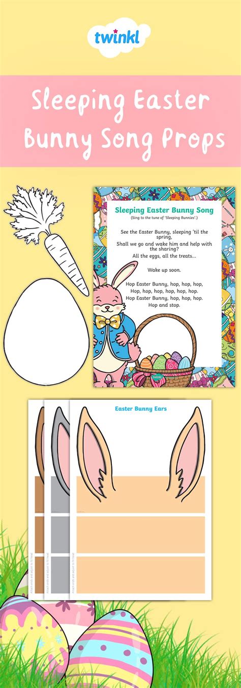 Sleeping Easter Bunny Song Props Easter Songs Easter Bunny Songs