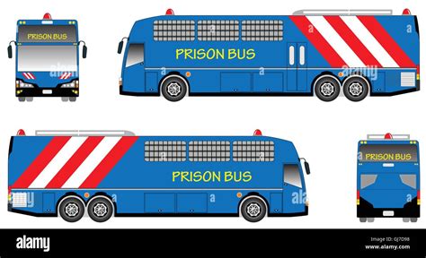 Prison Bus Stock Vector Image & Art - Alamy