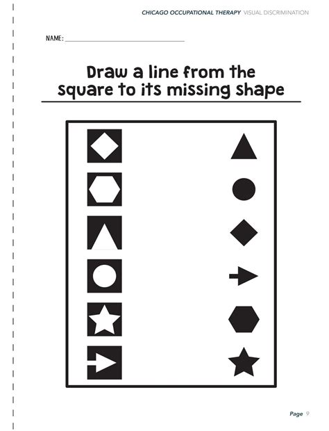 Visual Perceptual Worksheets Visual Perceptual Activity Work