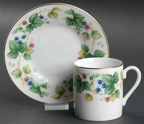 Vineyard Flat Demitasse Cup Saucer Set By Sadek Replacements Ltd