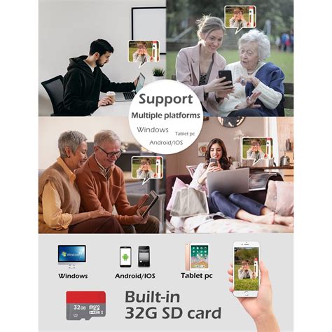 Видеокамера Full HD 1080P, със сензор за движение, разпознаване на ...