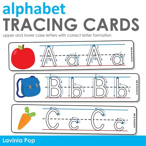 Alphabet Tracing Cards with Correct Letter Formation