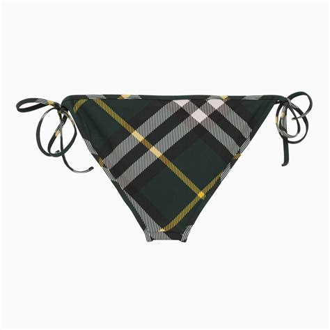 Burberry Dark Green Bikini Briefs With Check Pattern TheDoubleF