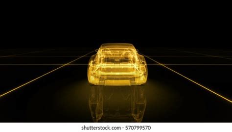 Sport Car Wire Model Yellow Neon Stock Illustration 570799570 | Shutterstock