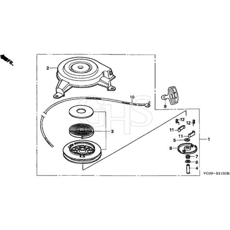 Honda Hrh K Hxe Mzbu Recoil Starter Diagram Ghs