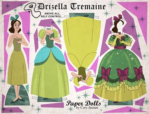 Disney Villains Designer Paperdolls 3 Of 12 By Cory Jensen Printables Disney Paper Dolls