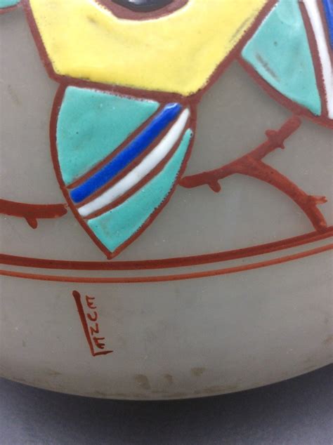 Proantic Vase Art Deco De La Verrerie De Leune