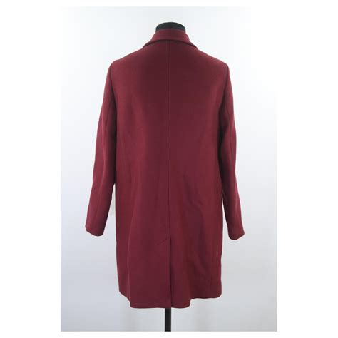 S Zane Coat Dark Red Viscose Ref Joli Closet