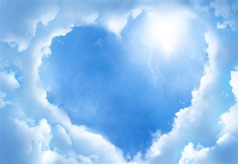 Heart Shaped Cloud In Blue Sky