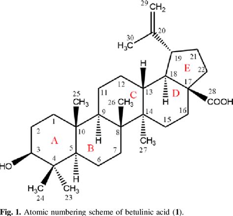 Figure 1 From Crystal Structure Of Betulinic Acid DMSO Solvate