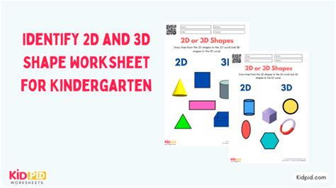 Identify 2d And 3d Shape Worksheet For Kindergarten Kidpid