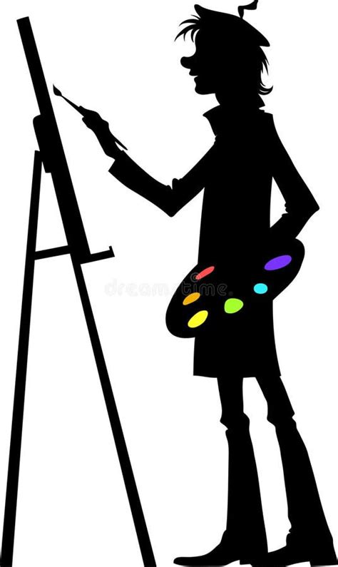 Artist at work stock vector. Illustration of gesture - 23406730