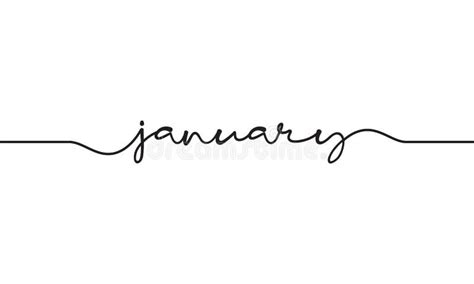 Calligraphy January Word Art