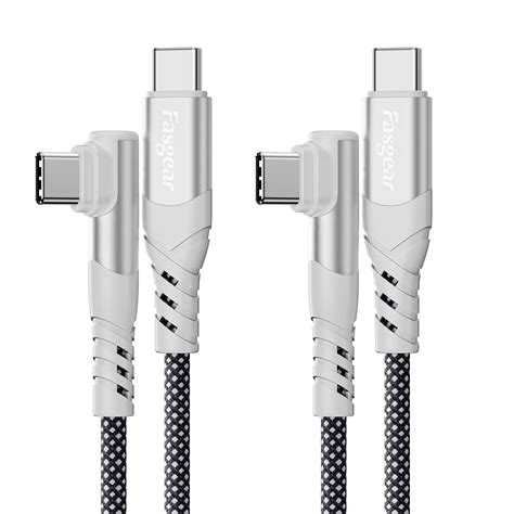 100W USB C To USB C Cable 2 Pack 6ft Fasgear USB 2 0 Type C To Type C