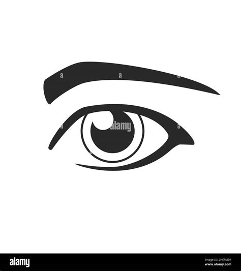 simple human eye icon vector illustration isolated on white background ...