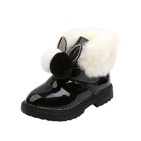 Metro Line Deals - Winter Girls Kids Baby Ankle Boots Fur Snow Boots ...