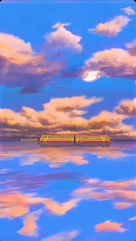 Spirited Away Train Aesthetic Studio Ghibli Tegn