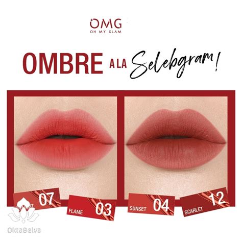 Jual Paket Pcs Ori Ombre Viral Omg Oh My Glam Matte Kiss Lip