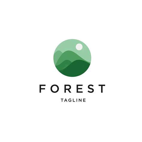 Premium Vector | Forest hill logo icon design template flat vector