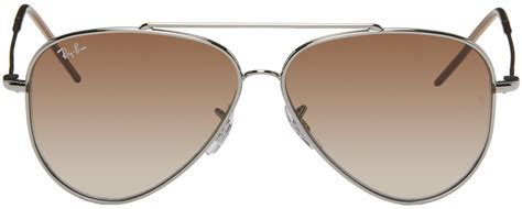 Ray Ban Gunmetal Aviator Reverse Sunglasses Ssense